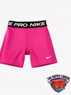 Nike Pro Dri-FIT Girls Pink Compression Training Shorts Kids Large NWT